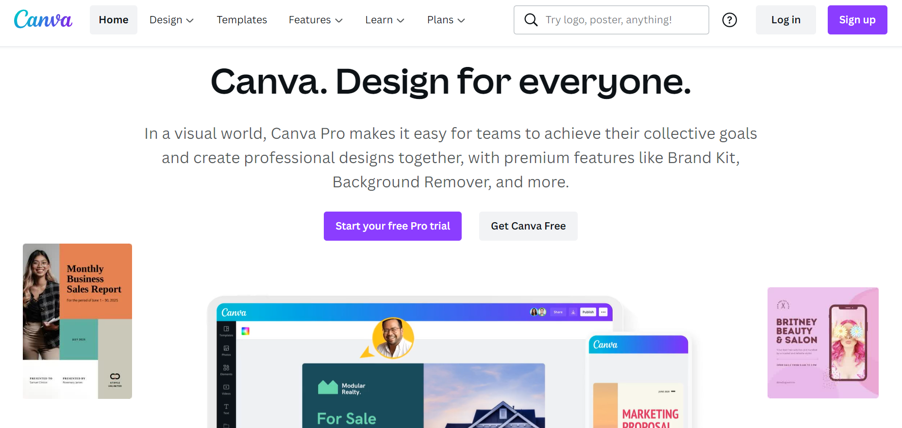 saas examples - canva